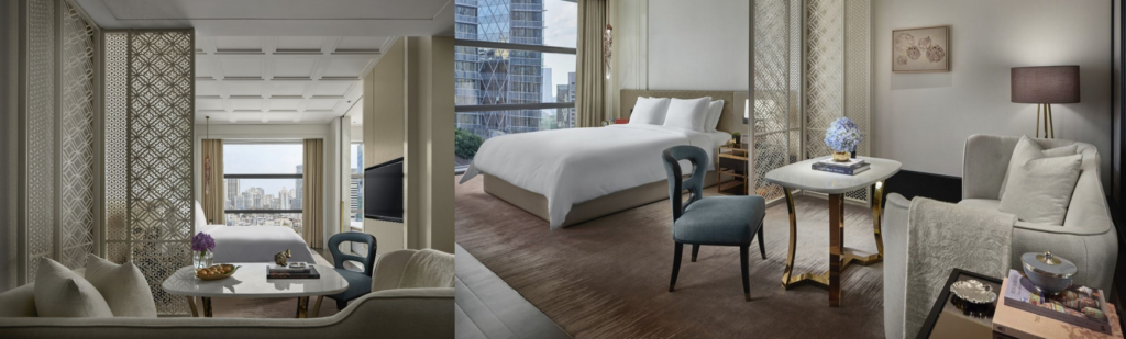 تحليل مشاريع فنادق -تحليل فندق روزوود بانكوكRosewood Bangkok معماريآ-غرف النوم