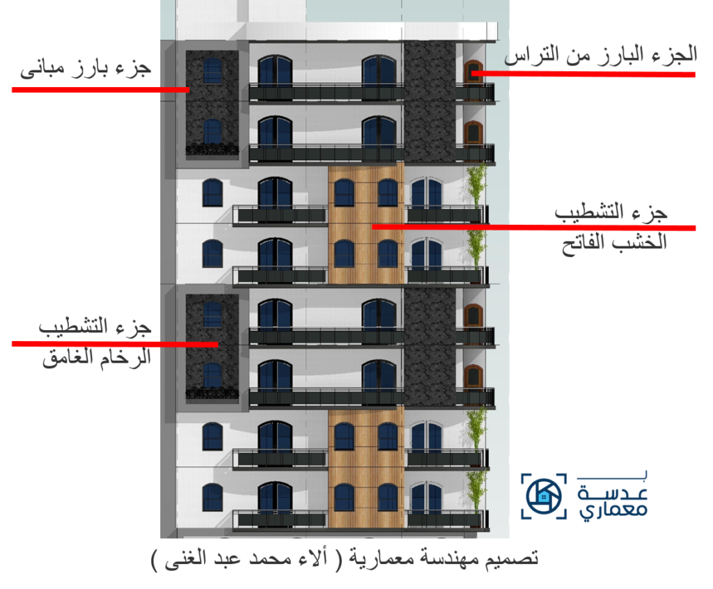 تعلم تكنيك تصميم العمارات السكنية (2) مع التطبيق على برنامج الريفيت بالفيديو -التوازن في تصميم الواجهات