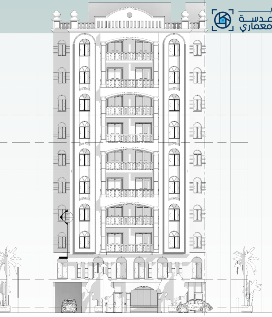 ورشة تعلم التقسيم المعماري وتصميم العمارات السكنية- تصميم مهندسة معمارية ( ألاء محمد عبد الغنى )